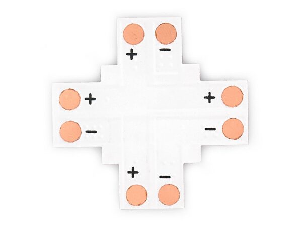 82edbea55c6876cdb93bd5c12b1b6b5e Złączka poczwórna typ X do taśm LED 10mm SMD5050
