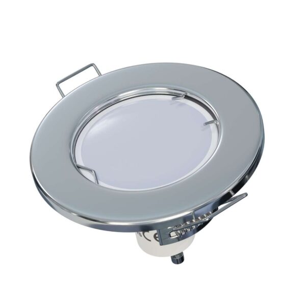 Oprawa halogenowa GU10/MR16 okrągła Chrom stała