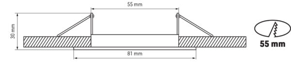 Oprawa halogenowa GU10/MR16 okrągła Czarna stała