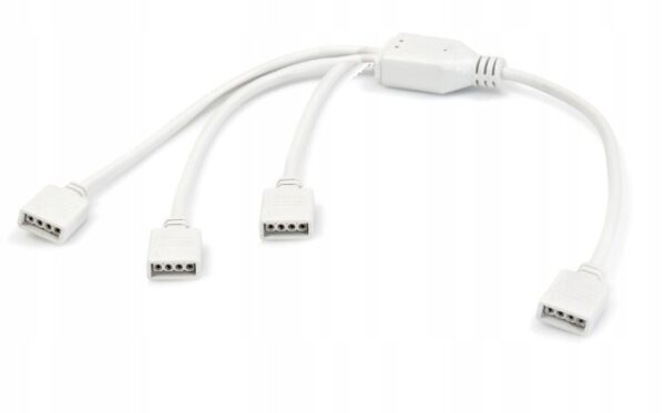 Rozdzielacz RGB na trzy taśmy LED z gniazdem 4-piny