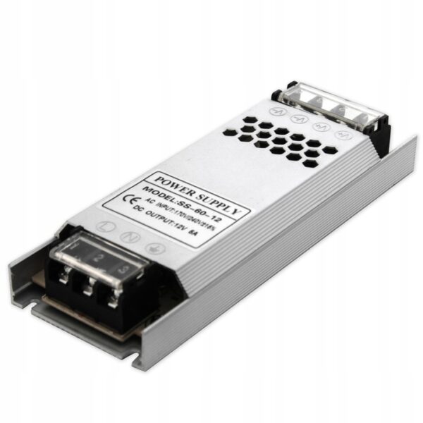 f2ef34b82239f590892e3dd309322791 Zasilacz LED 12V 60W FLAT Ultra Slim 5A IP20