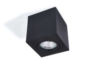 Halogen natynkowy kwadratowy 1xGU10 ruchomy Czarny