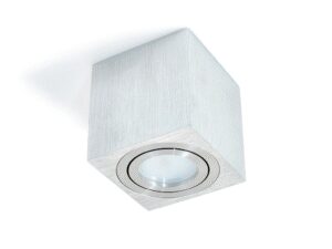 Halogen natynkowy kwadratowy 1xGU10 ruchomy Srebrny