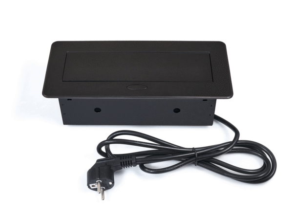 Power Port Biurkowy 3xGniazdko sieciowe 230V Multibox Czarny