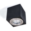 172c9758be9a4235bccdaf299531aaaa Halogen natynkowy kwadratowy 1xGU10 Czarny ze srebrnym pierścieniem