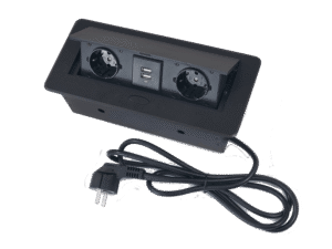 Power Port Biurkowy 2xGniazdko + 2xUSB 2.1 Multibox 2 Czarny