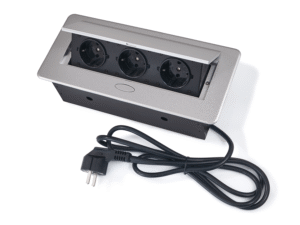 Power Port Biurkowy 3xGniazdko sieciowe 230V Multibox Srebrny