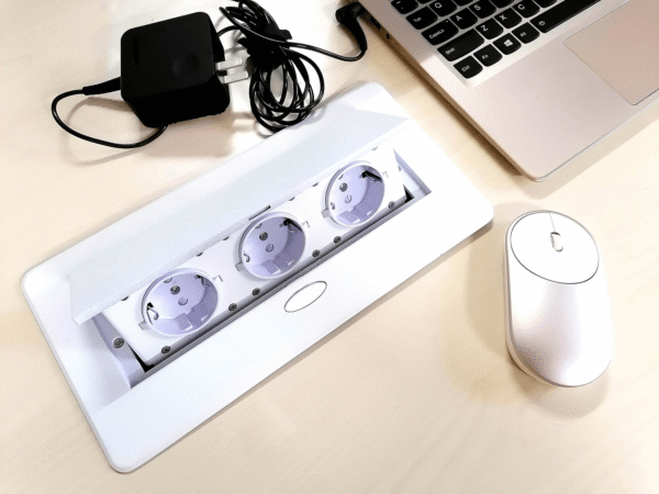 Power Port Biurkowy 3xGniazdko sieciowe 230V Multibox Biały