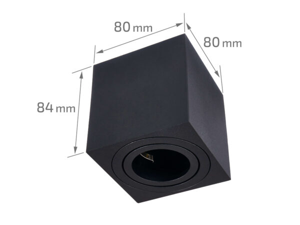 2f86a4c4ed3953ea67966436f3aa551b Halogen natynkowy kwadratowy 1xGU10 ruchomy Czarny