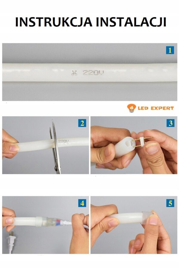 5156b429e0322be69e902e6cbdb8321e Złączka prosta do Neon LED FLEX 8x16mm