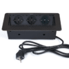 Power Port Biurkowy 3xGniazdko sieciowe 230V Multibox Czarny