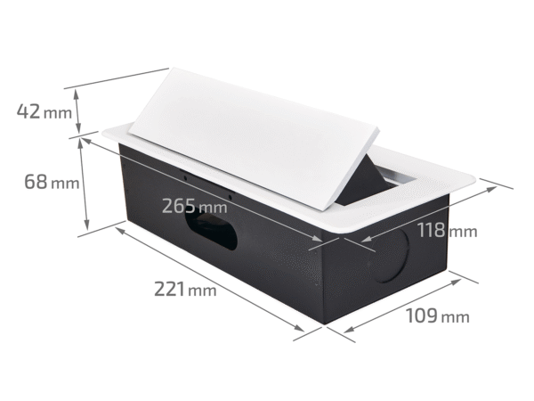 Power Port Biurkowy 3xGniazdko sieciowe 230V Multibox Biały