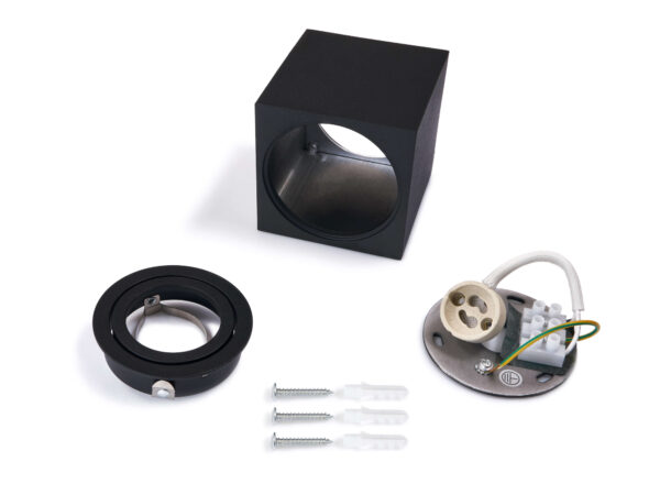 7f080af3f0382d5b21aadfa4dd373cad Halogen natynkowy kwadratowy 1xGU10 ruchomy Czarny