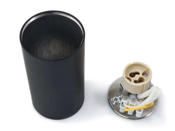 8bb1a3ccd130535edfe0b600ba2ef614 Halogen natynkowy Tuba okrągła 1xGU10 Czarna