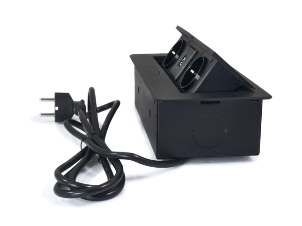 Power Port Biurkowy 2xGniazdko + 2xUSB 2.1 Multibox 2 Czarny