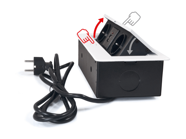 Power Port Biurkowy 2xGniazdko + 2xUSB 2.1 Multibox 2 Biały