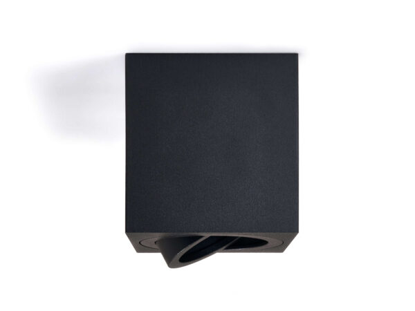 9d6bc2c61169bfad45526c262eb0d3af Halogen natynkowy kwadratowy 1xGU10 ruchomy Czarny