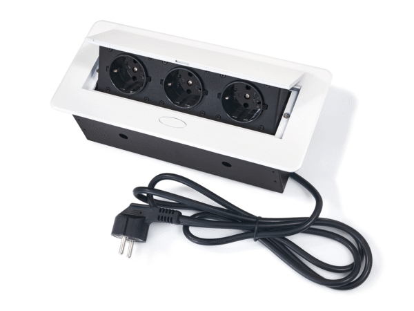 Power Port Biurkowy 3xGniazdko sieciowe 230V Multibox Biały