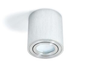 Halogen natynkowy okrągły 1xGU10 ruchomy Srebrny