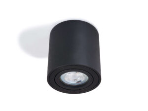 Halogen natynkowy okrągły 1xGU10 ruchomy Czarny