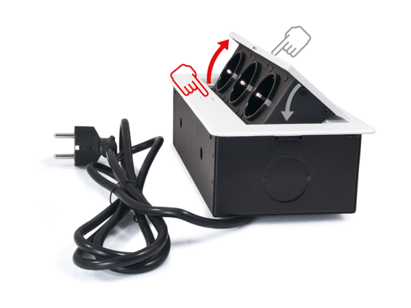 Power Port Biurkowy 3xGniazdko sieciowe 230V Multibox Biały