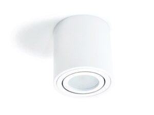 Halogen natynkowy okrągły 1xGU10 ruchomy Biały