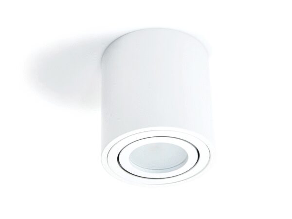 db2d3cd832a4ae557e162a6b942354f3 Halogen natynkowy okrągły 1xGU10 ruchomy Biały