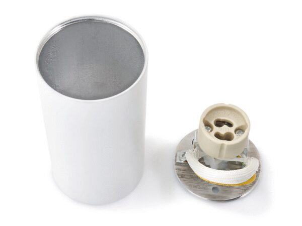 e41a4b71032d640bd475273cecd88fd4 Halogen natynkowy Tuba okrągła 1xGU10 Biała