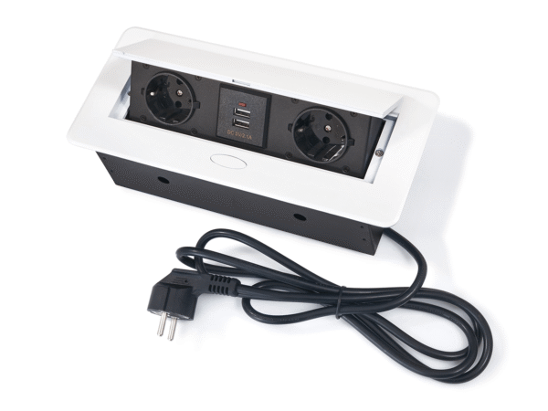 Power Port Biurkowy 2xGniazdko + 2xUSB 2.1 Multibox 2 Biały