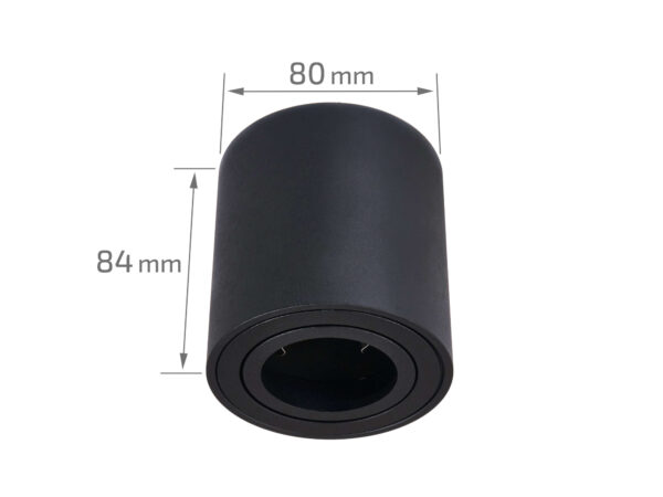 Halogen natynkowy okrągły 1xGU10 ruchomy Czarny