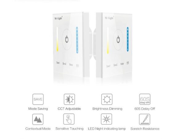 0621467c4de84cabcc72b16432637f3e Sterownik LED CCT dotykowy MiLight P2 12V/24V 10A
