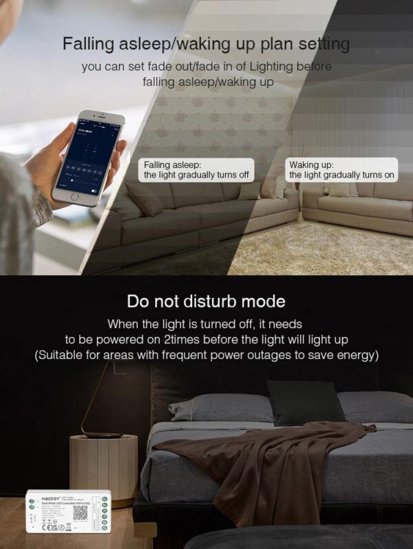 MiLIGHT FUT035W sterownik LED CCT Tuya Smart 12A 12-24V