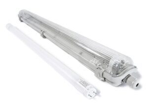 Oprawa hermetyczna 1x60cm + świetlówka LED 9W Ciepła 3000K