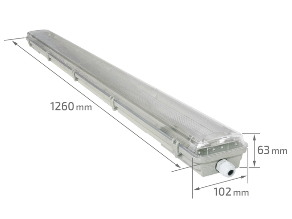 36423 Oprawa hermetyczna 2x120cm do świetlówek LED T8