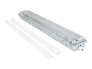 Oprawa hermetyczna 60cm + 2 świetlówki LED T8 9W Ciepłe 3000K