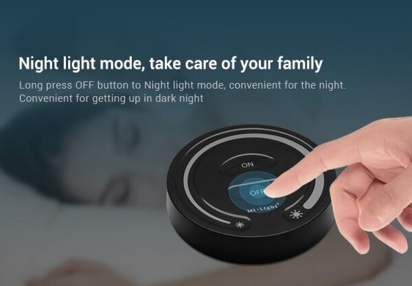 Mi-Light FUT087-B czarny pilot naścienny ściemniacz 2xAAA