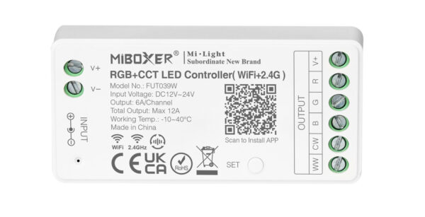 MiLIGHT FUT039W sterownik LED RGB+CCT Tuya Smart 12A 12-24V