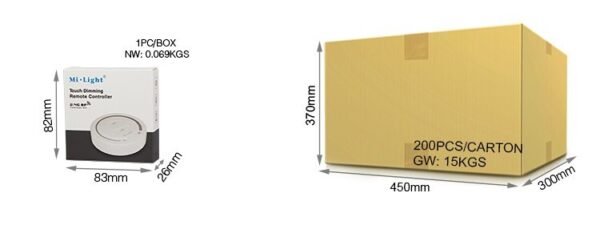 Mi-Light FUT087 pilot naścienny ściemniacz 2xAAA