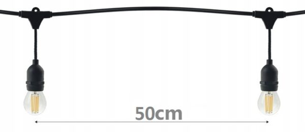 92c4281b27e496dbed2c09d796a8cdf7 Girlanda ogrodowa 20m + 40 żarówek LED Filament 1W