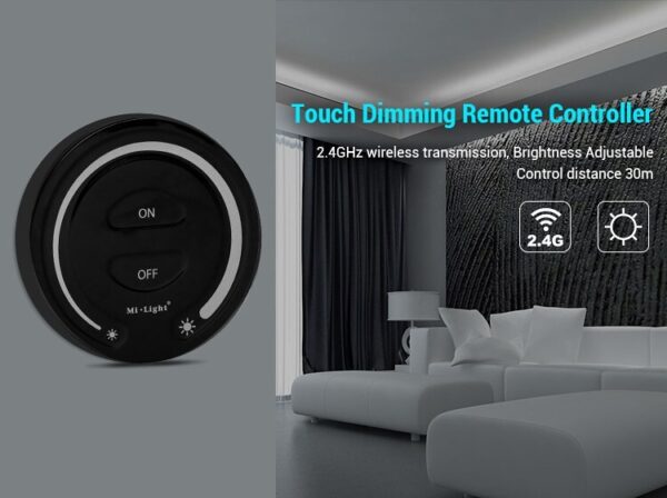 Mi-Light FUT087-B czarny pilot naścienny ściemniacz 2xAAA