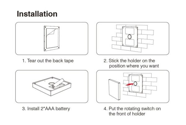Sterownik LED RGB+CCT dotykowy MiLight B4-B Czarny - bateryjny