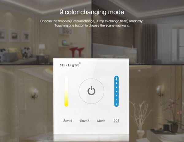 a87b40ed9824d169a291b86df6a3f07f Sterownik LED CCT dotykowy MiLight P2 12V/24V 10A