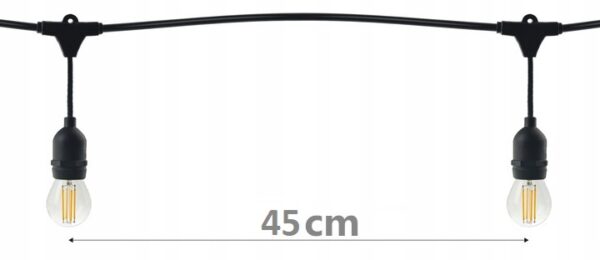aeb8ec9d53f6ed0b8387e90814ffd3f8 Girlanda ogrodowa 5m + 10 żarówek LED Filament 1W