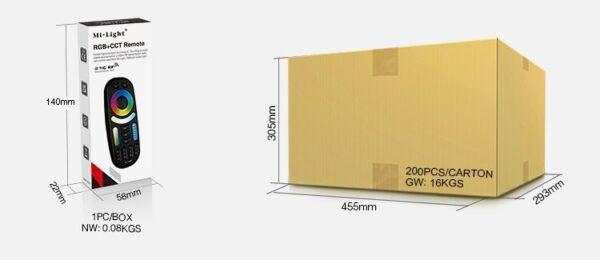 b5d9301cc6cb46345fc48ac1c50b72e9 Pilot MiLight FUT092-B Czarny RGB/RGBW/RGB+CCT - 4 strefy