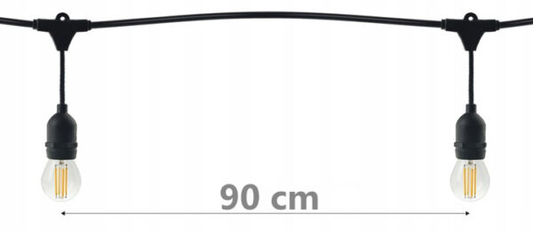 b9521cb1be6d45d0c7655805fbec5d09 Girlanda ogrodowa 15m + 15 żarówek LED Filament 1W