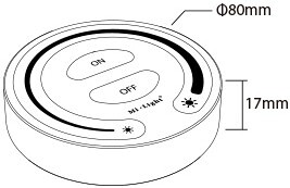 Mi-Light FUT087-B czarny pilot naścienny ściemniacz 2xAAA
