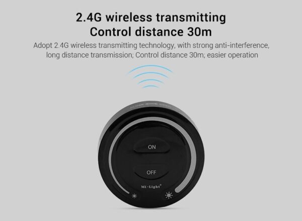 Mi-Light FUT087-B czarny pilot naścienny ściemniacz 2xAAA