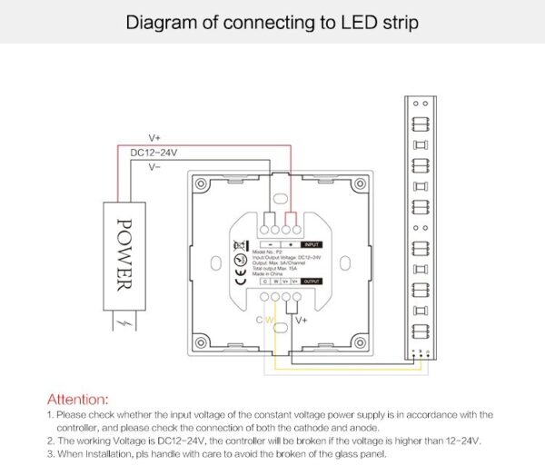 e9fe1b066478f69b9cc394a219aab8c3 Sterownik LED CCT dotykowy MiLight P2 12V/24V 10A