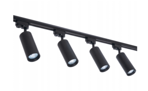Szyna 2m czarna z 4 reflektorami LED GU10 Maxi