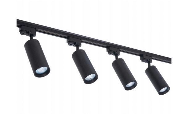 Szyna 2m czarna z 4 reflektorami LED GU10 Maxi